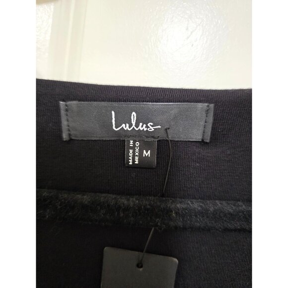 Lulus Black V-Neck Long Sleeve Bodysuit - Size M - Picture 7 of 7